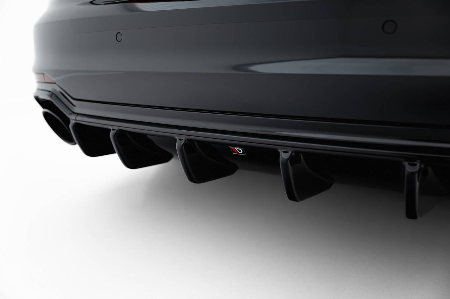 Diffusor Heck Ansatz für Audi RS5 Coupe / Sportback F5 schwarz Hochglanz