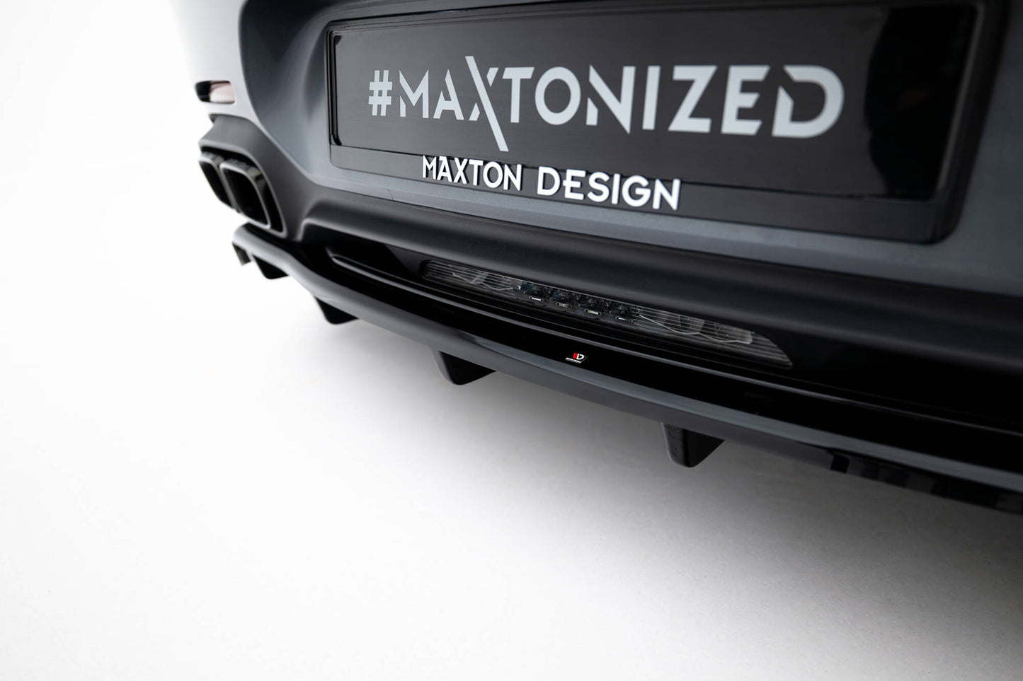Mittlerer Cup Diffusor DTM Look Heck Ansatz für Mercedes-AMG GT C C190 Facelift schwarz Hochglanz