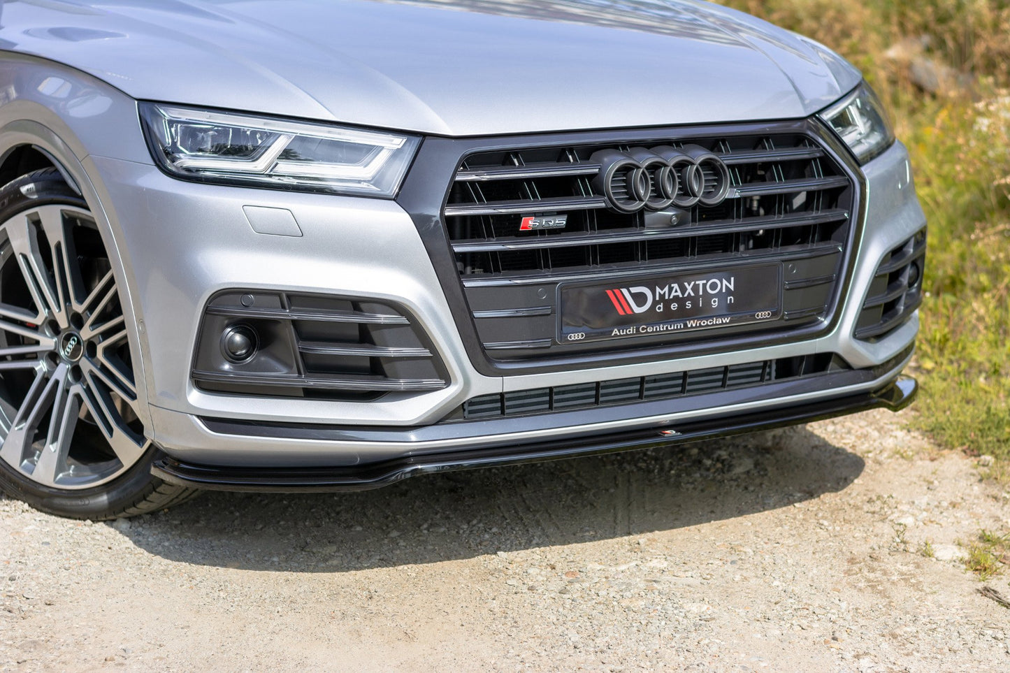 Front Ansatz für Audi SQ5/Q5 S-line Mk2 schwarz Hochglanz