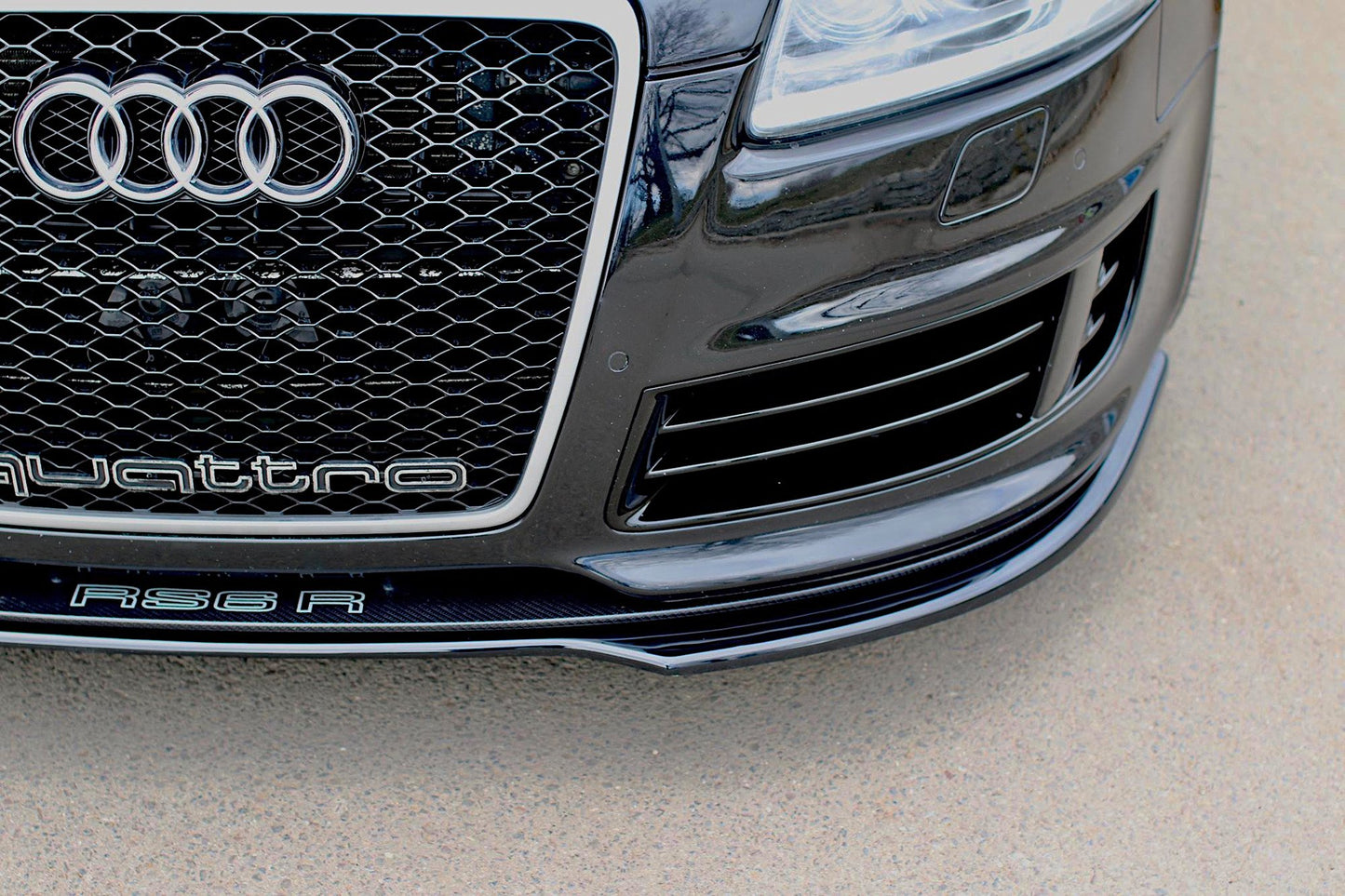 Front Ansatz für AUDI RS6 C6 schwarz Hochglanz