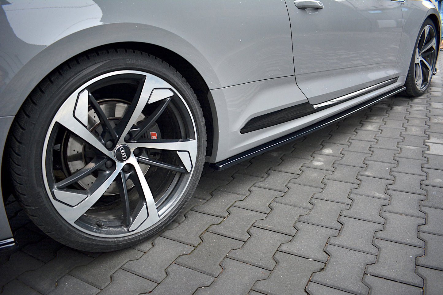 Seitenschweller Ansatz für Audi RS5 Coupe F5 schwarz Hochglanz