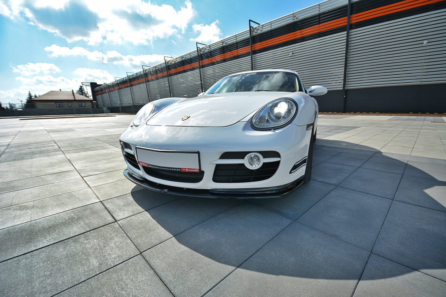 Front Ansatz V.2 für PORSCHE CAYMAN S 987C schwarz Hochglanz