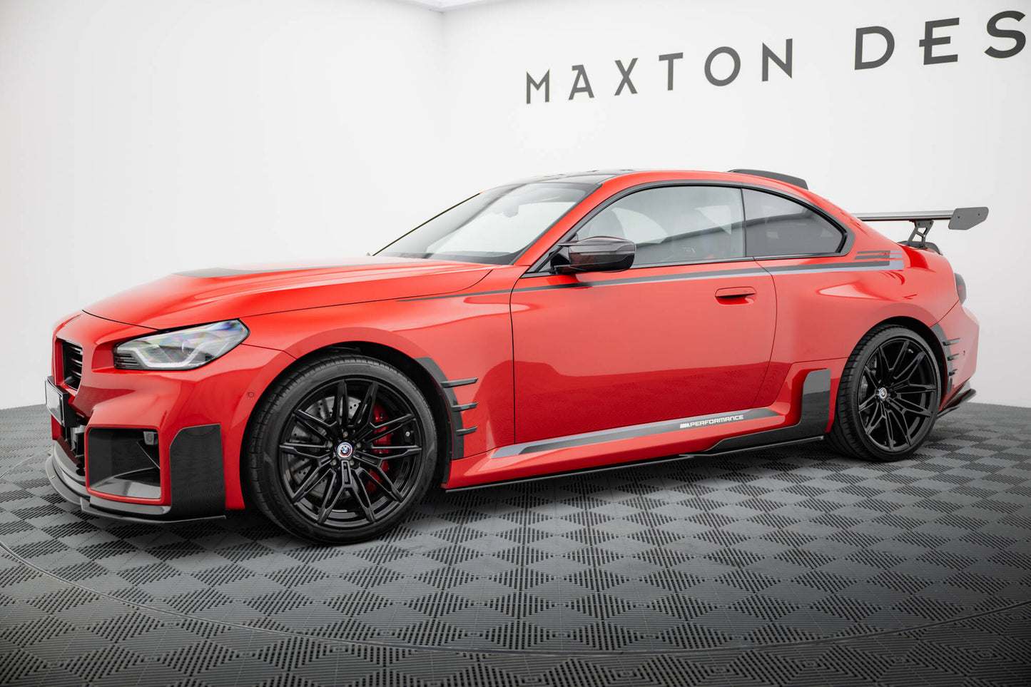 Seitenschweller Ansatz für BMW M2 M-Performance G87 schwarz Hochglanz
