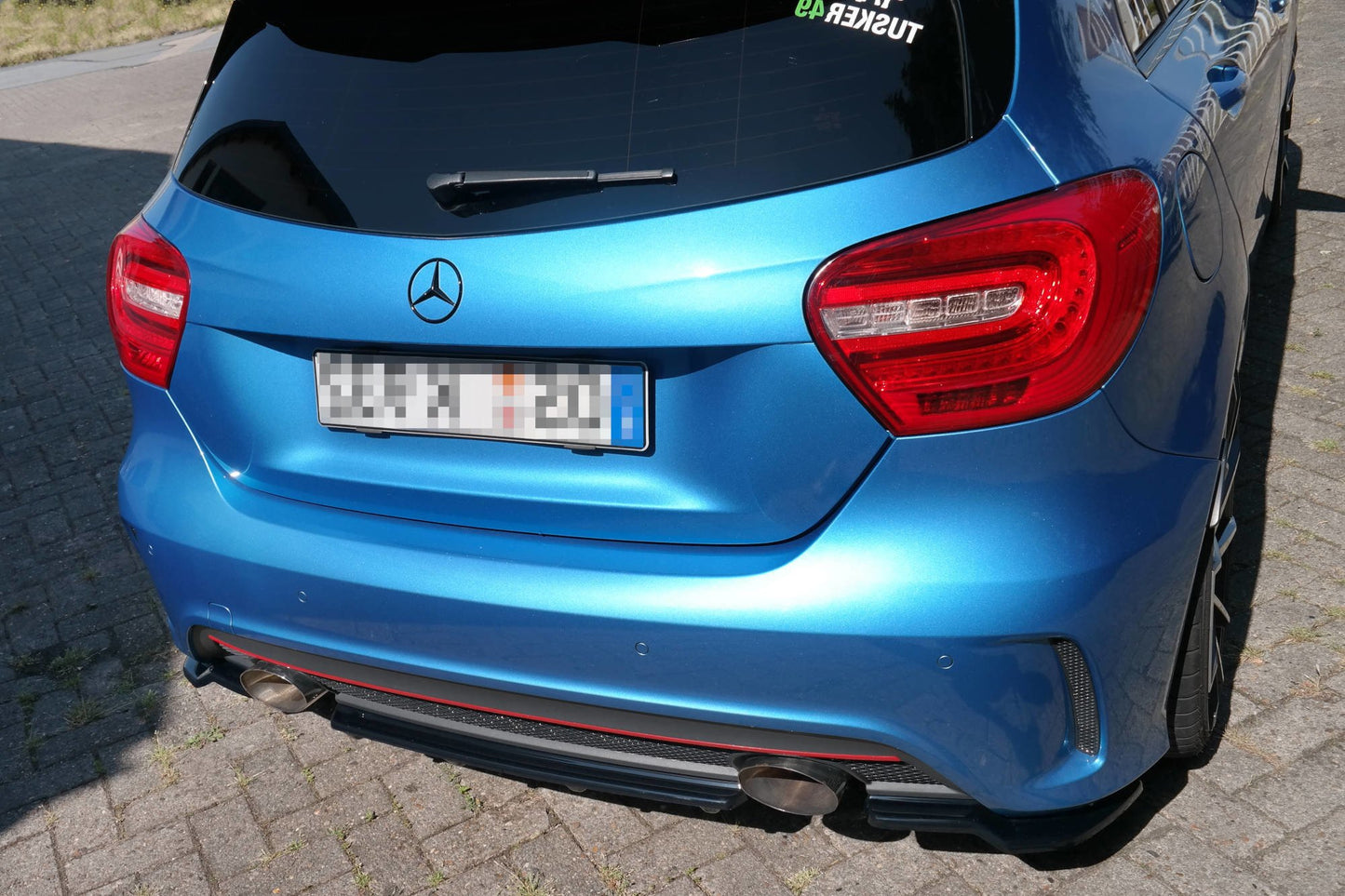 Heckansatz im DTM LOOK Mercedes W176 AMG-LINE vor Facelift schwarz Hochglanz