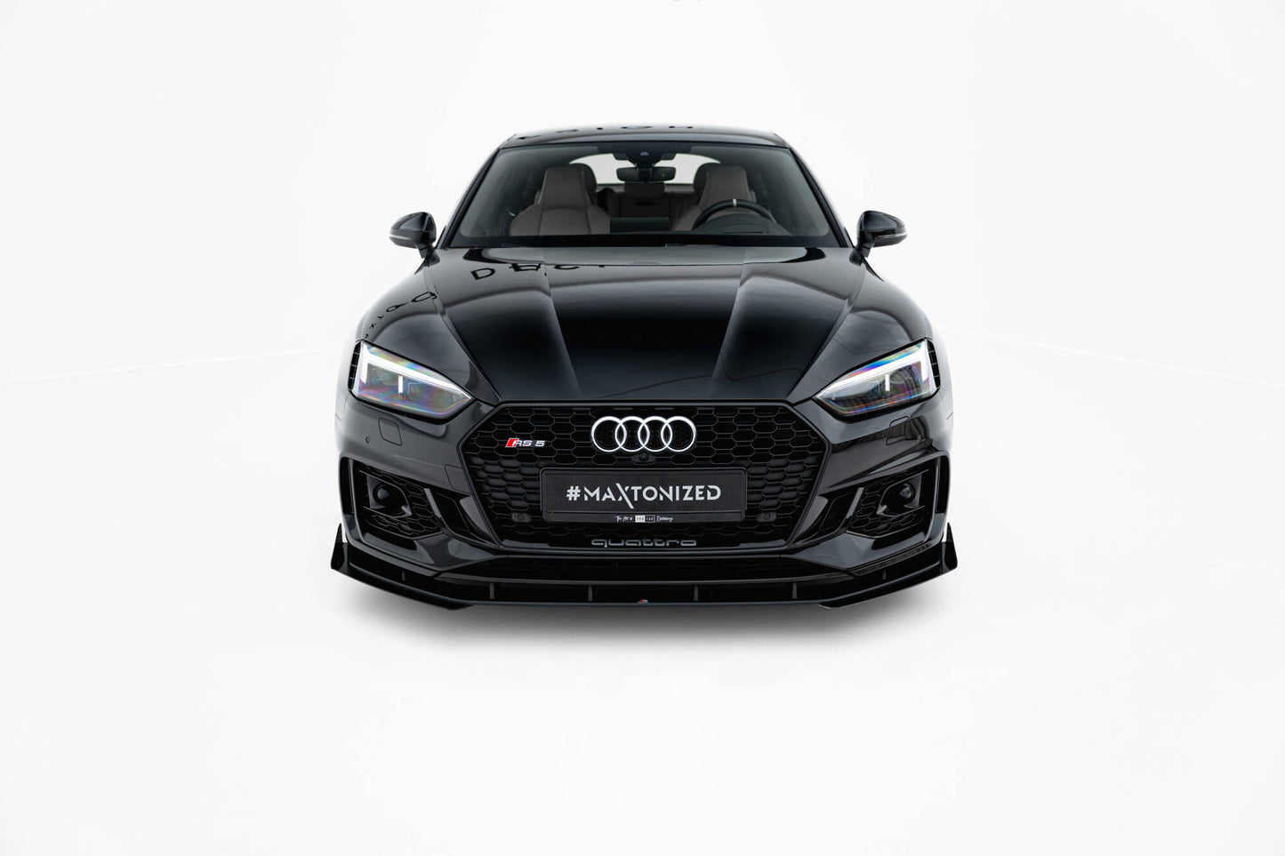 Street Pro Front Ansatz + Flaps für Audi RS5 Coupe / Sportback F5 schwarz Hochglanz