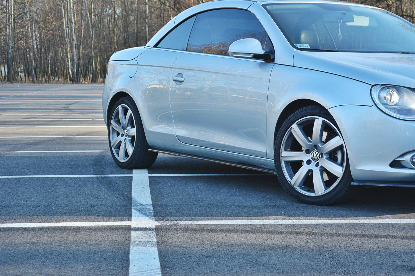 Seitenschweller Ansatz für VW EOS schwarz Hochglanz