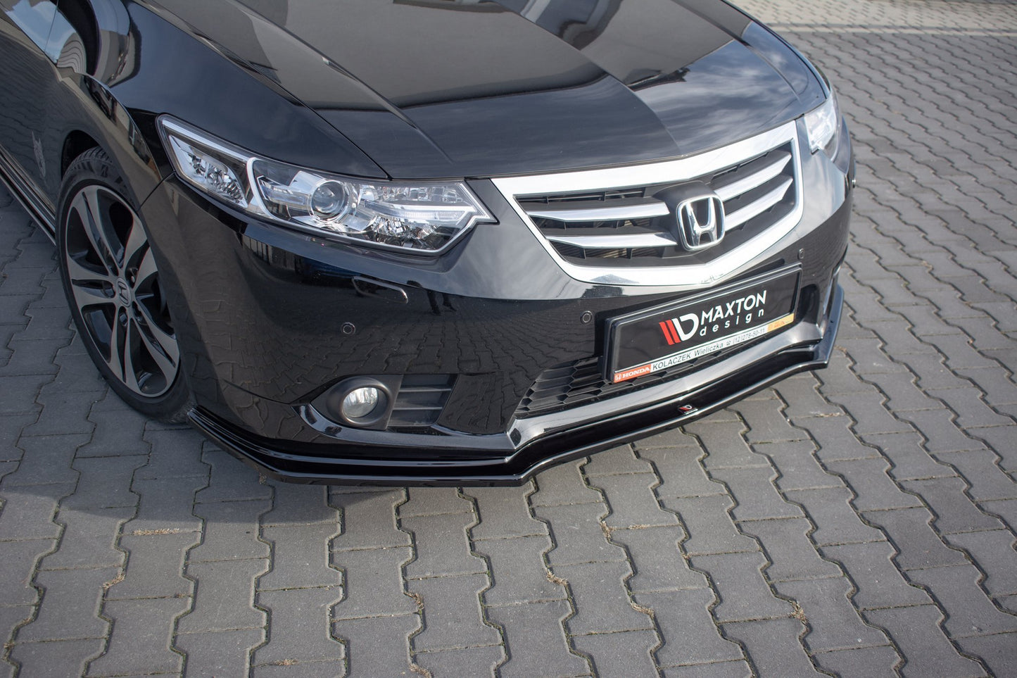 Front Ansatz für Honda Accord VIII (CU Series) Facelift schwarz Hochglanz