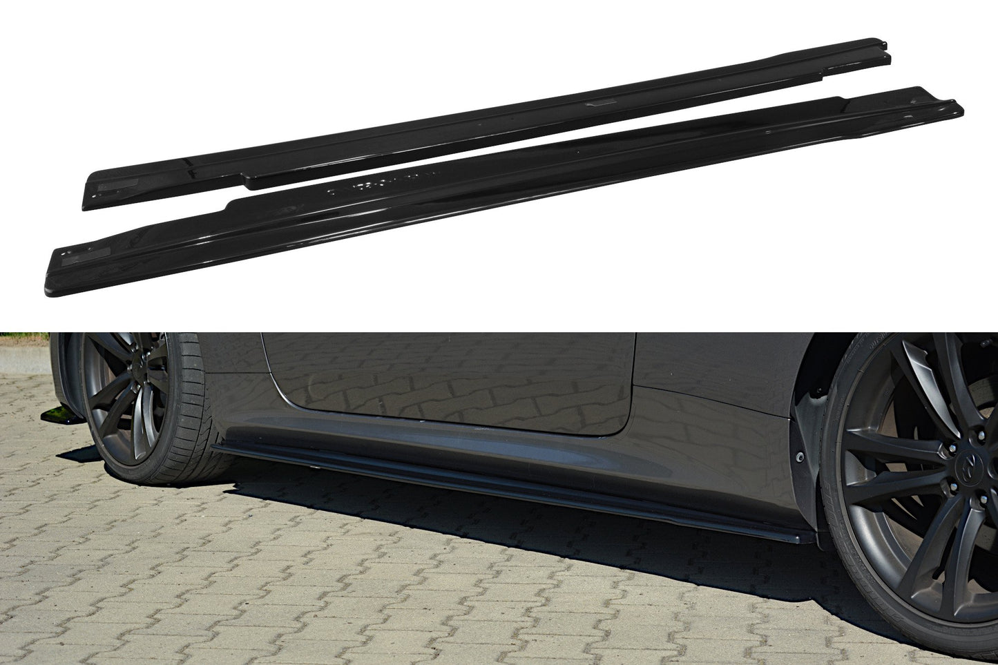 Seitenschweller Ansatz für HYUNDAI GENESIS COUPÉ MK.1 schwarz Hochglanz