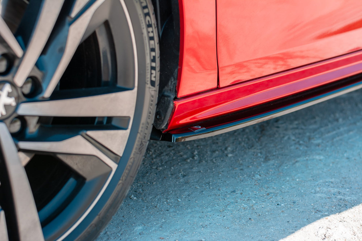 Seitenschweller Ansatz für Peugeot 508 Mk2 schwarz Hochglanz