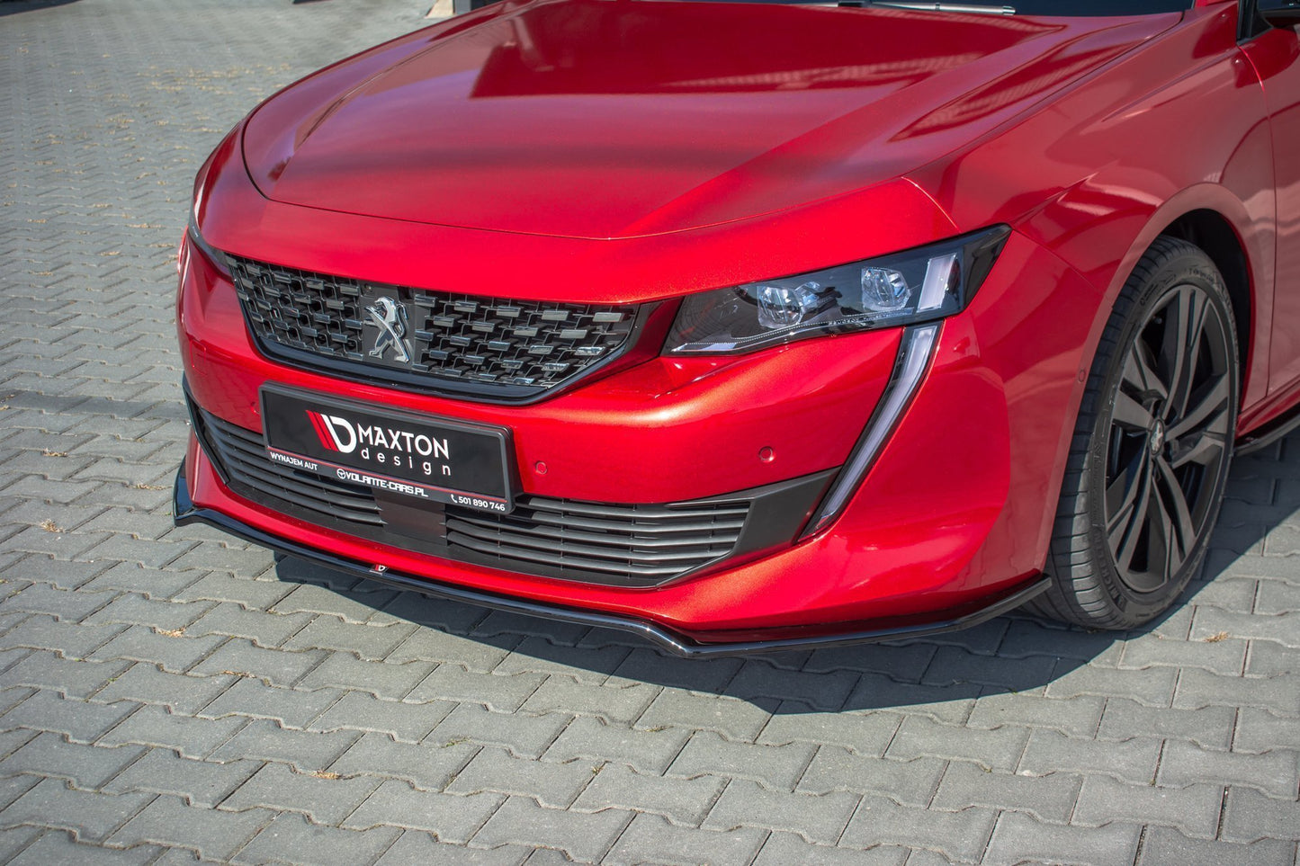 Front Ansatz V.1 für Peugeot 508 GT Mk2 schwarz Hochglanz