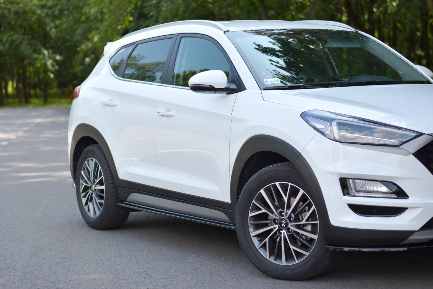Seitenschweller Ansatz für Hyundai Tucson Mk3 Facelift schwarz Hochglanz