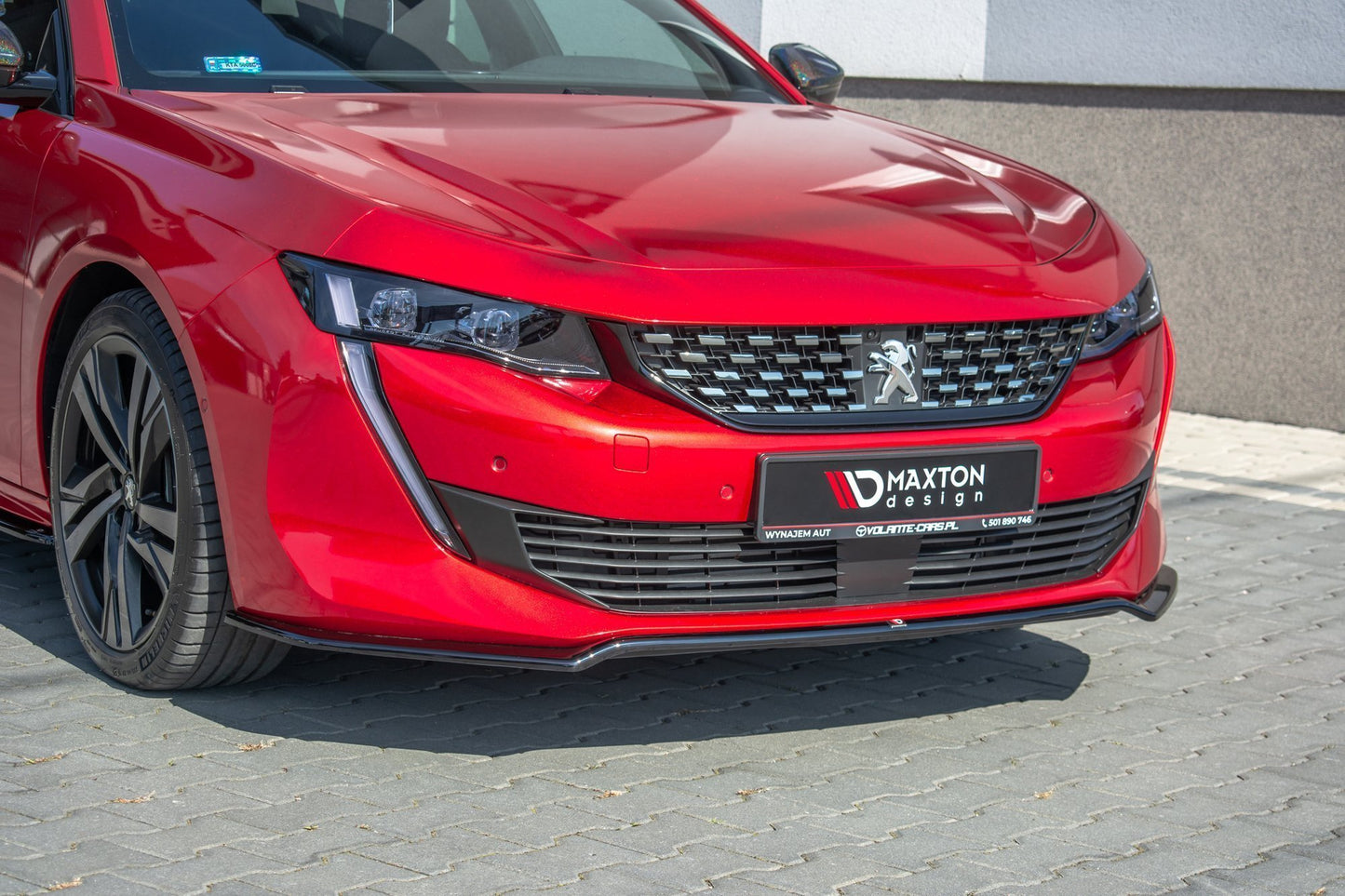 Front Ansatz V.1 für Peugeot 508 GT Mk2 schwarz Hochglanz