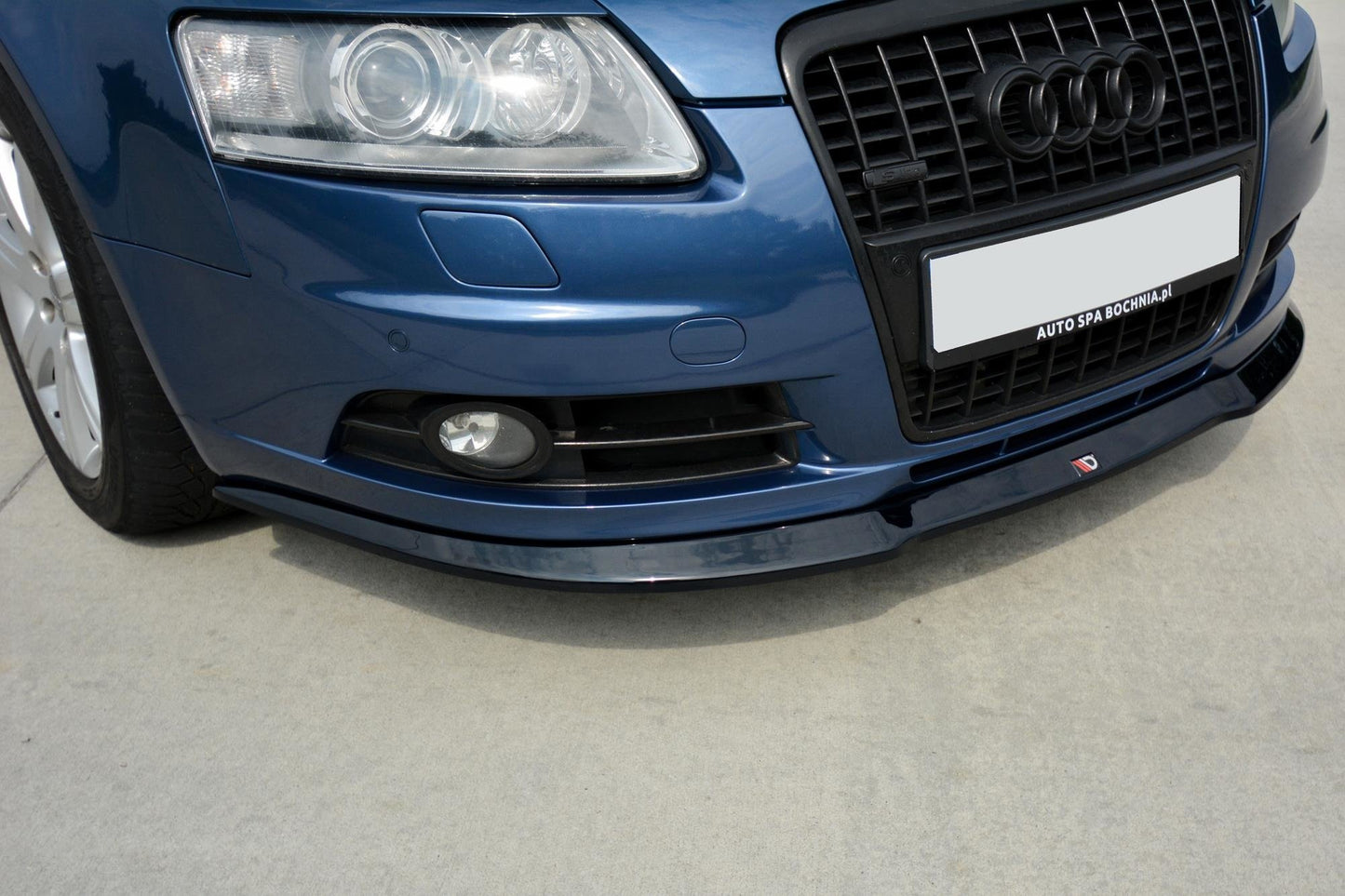 Front Ansatz für Audi A6 S-Line C6 schwarz Hochglanz