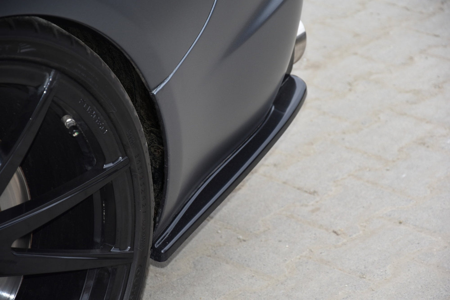 Heck Ansatz Flaps Diffusor für JAGUAR XF- R schwarz matt
