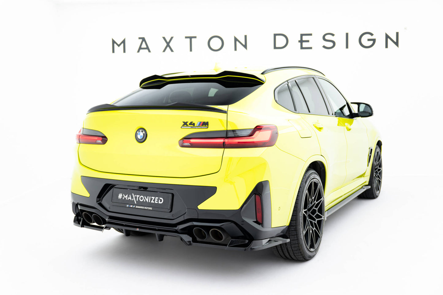 Mittlerer Cup Diffusor DTM Look Heck Ansatz für BMW X4M F98 Facelift schwarz Hochglanz