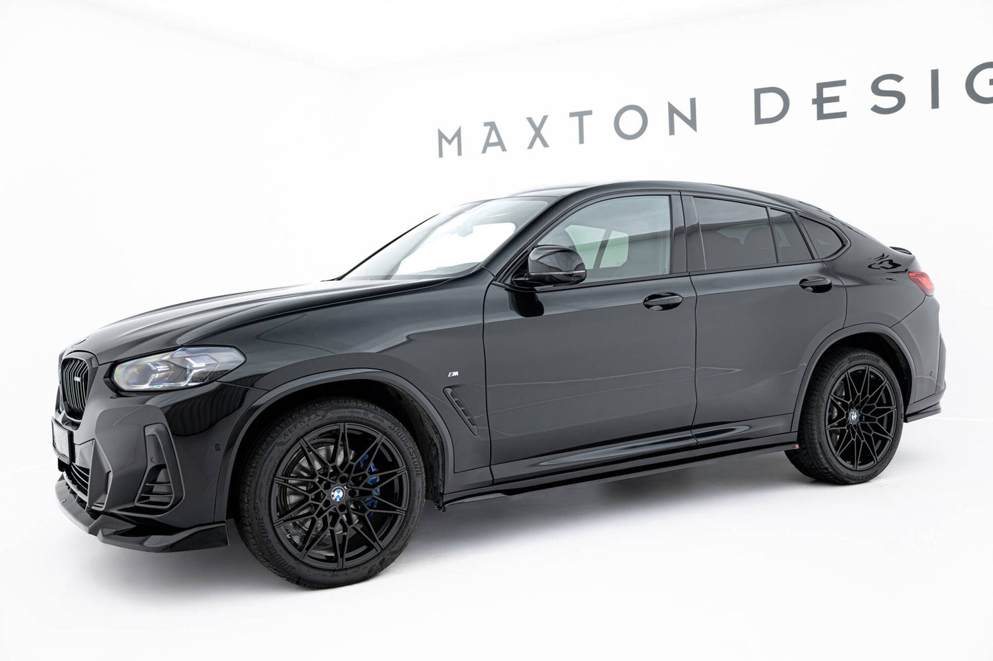 Seitenschweller Ansatz für BMW X4 M-Paket G02 Facelift schwarz Hochglanz