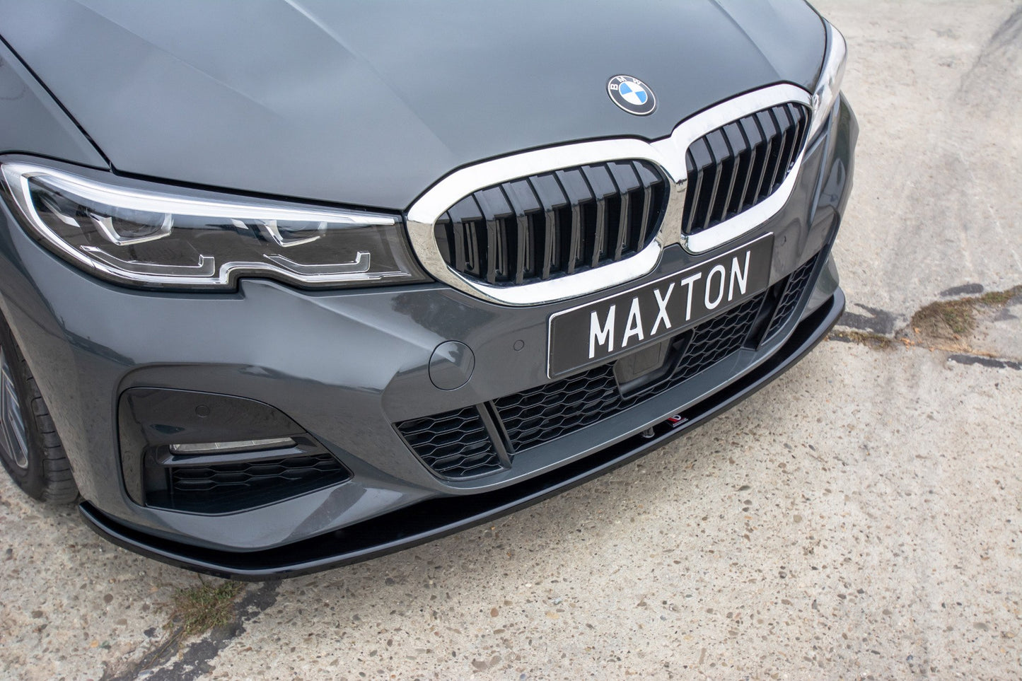 Front Ansatz V.3 für BMW 3er M-Paket G20 schwarz Hochglanz