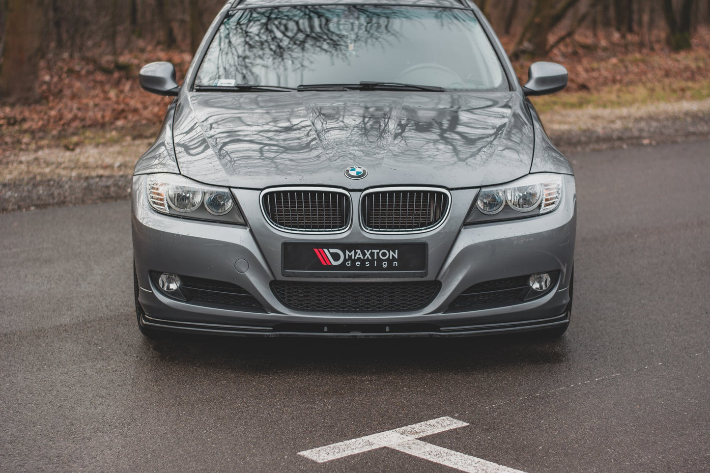 Front Ansatz V.2 für BMW 3er E90/E91 Facelift schwarz Hochglanz