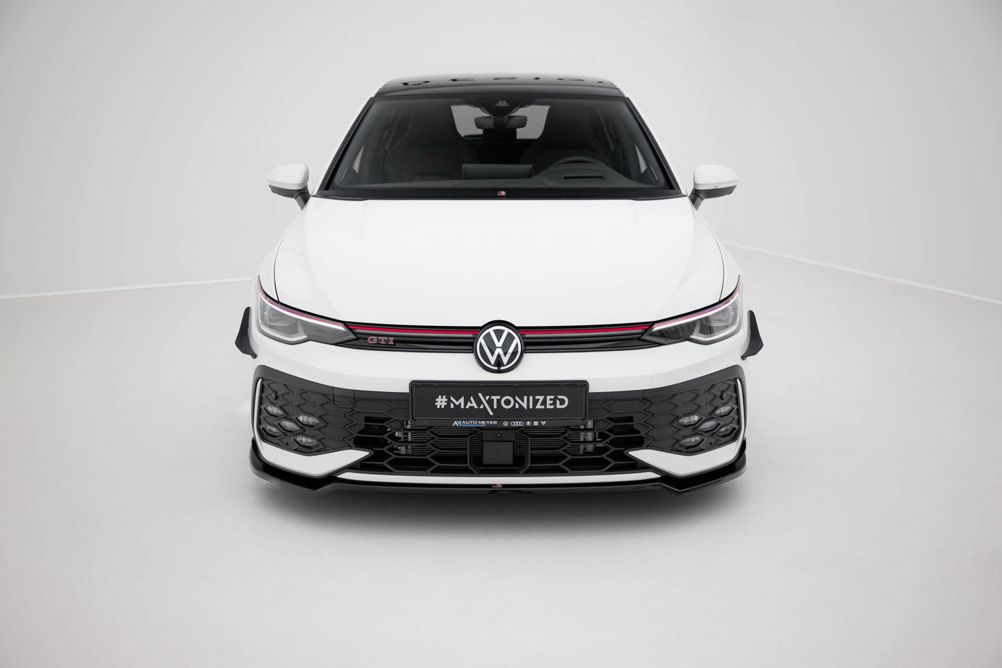 Front Ansatz V.3 für VW Golf GTI / GTE / R-Line Mk8 Facelift schwarz Hochglanz