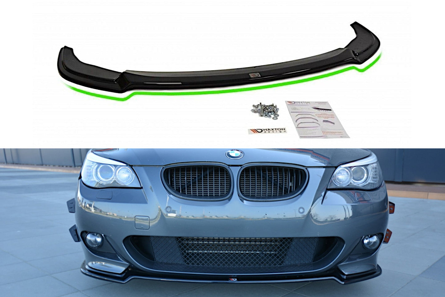 Front Ansatz für BMW 5er E60/61 M Paket schwarz Hochglanz