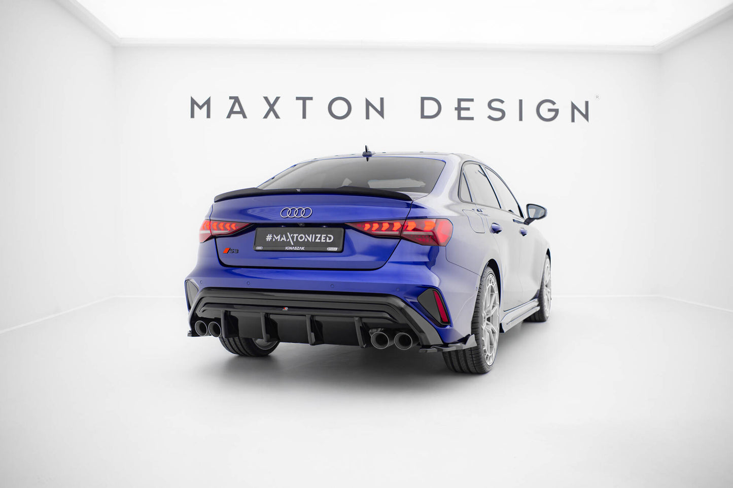 Diffusor Heck Ansatz für Audi S3 Limousine 8Y Facelift