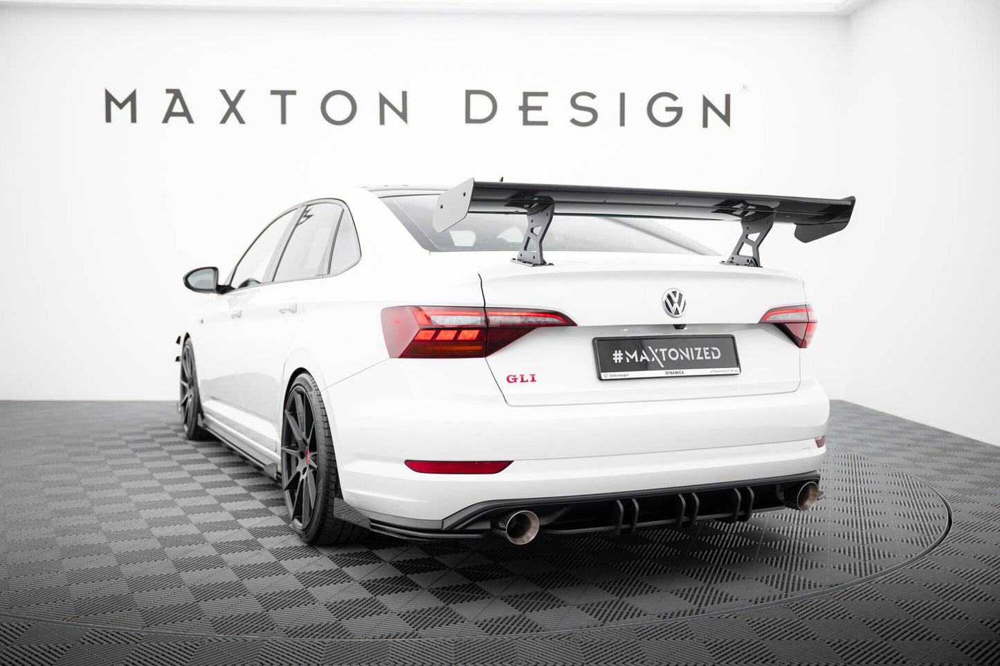 Carbon Spoiler With Internal Brackets Uprights VW Jetta GLI Mk7