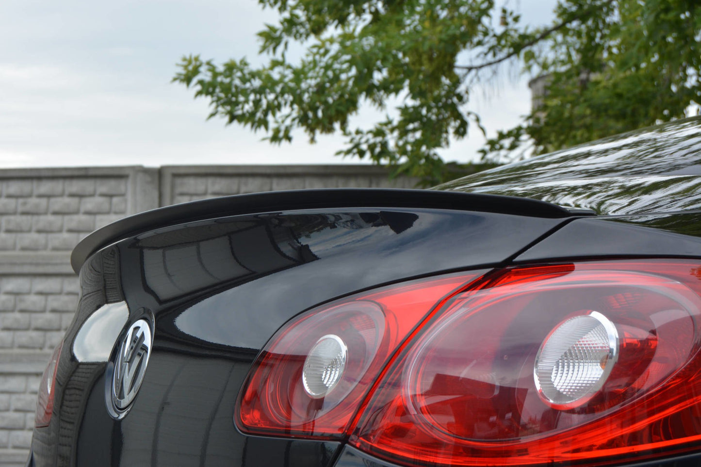 Spoiler CAP für VW Passat CC R36 RLINE schwarz Hochglanz