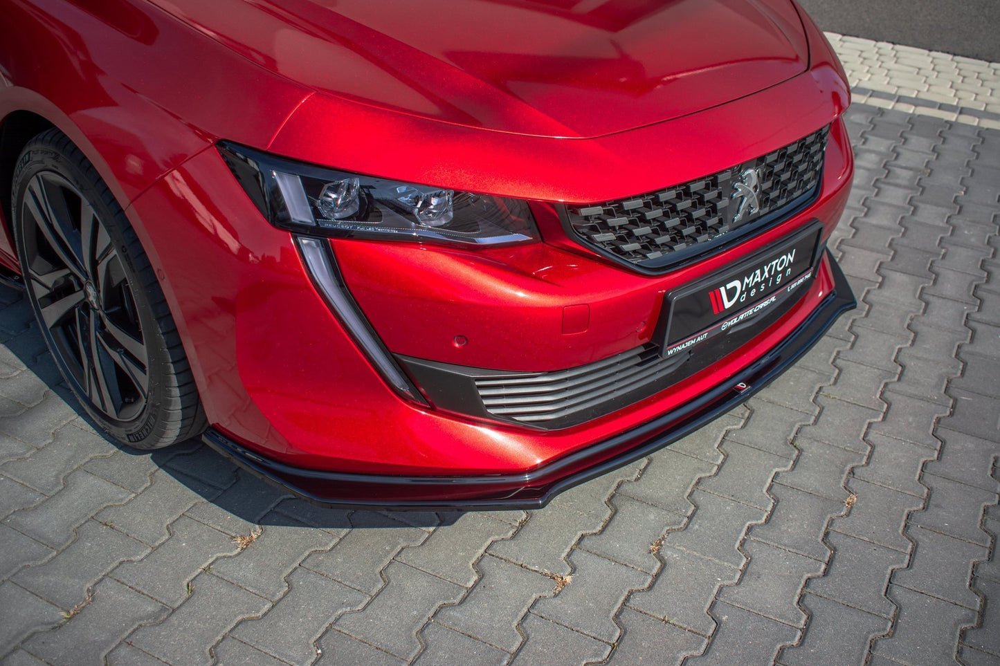 Front Ansatz V.2 für Peugeot 508 Mk2 schwarz Hochglanz