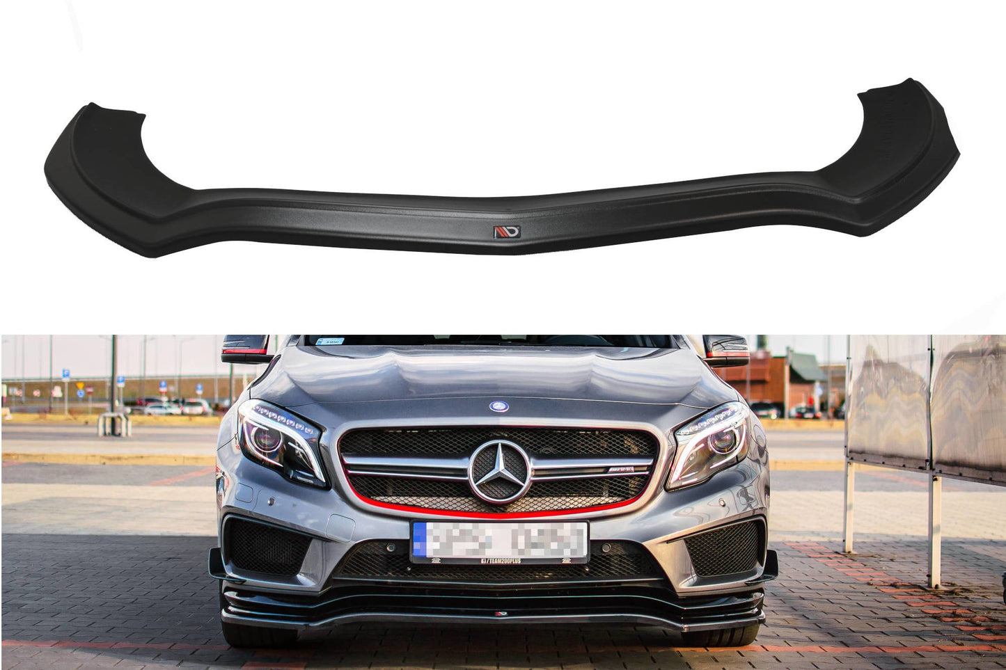 Front Ansatz für Mercedes-Benz GLA 45 AMG schwarz Hochglanz