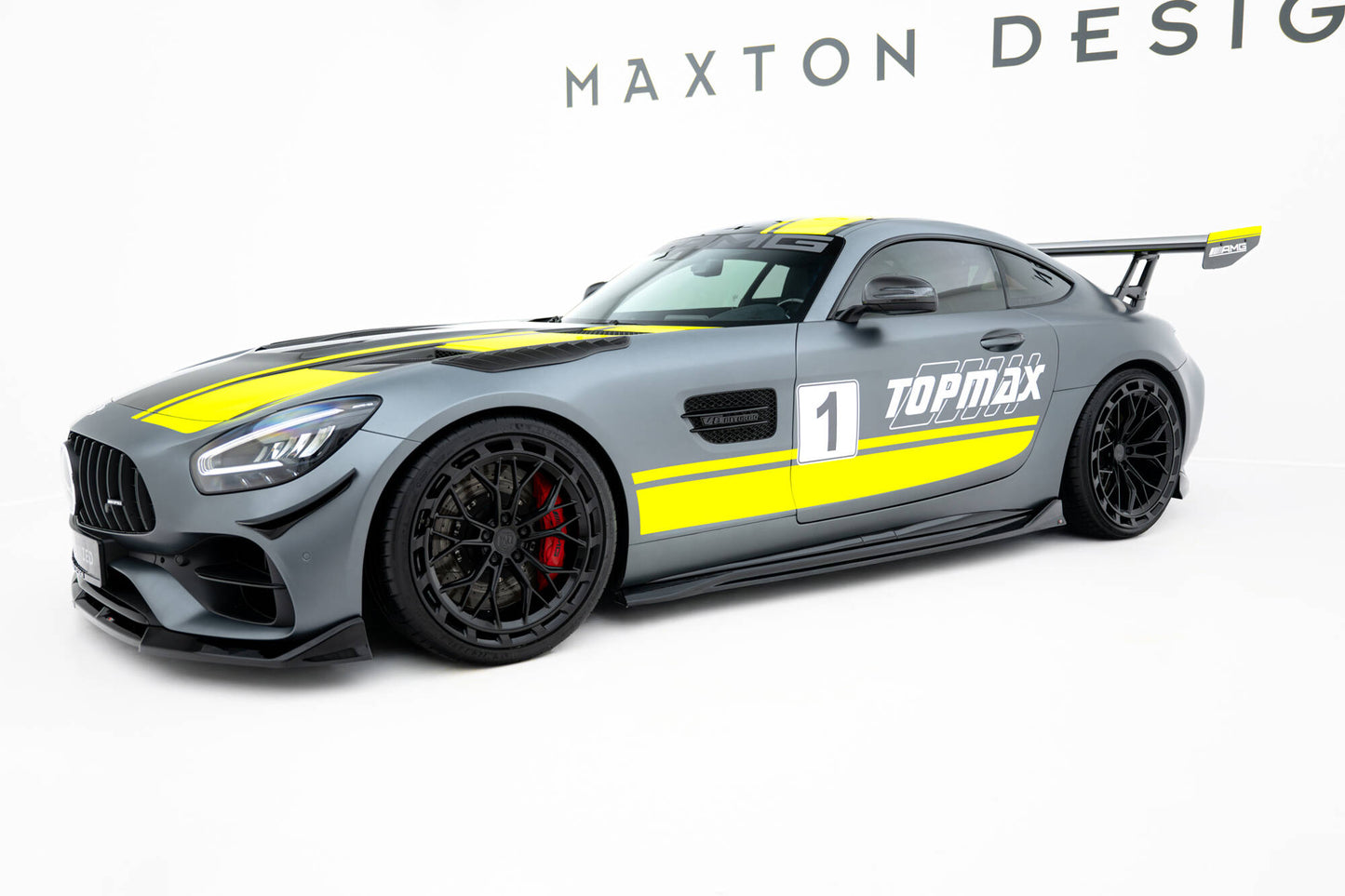 Seitenschweller Ansatz für Mercedes-AMG GT C C190 Facelift schwarz Hochglanz