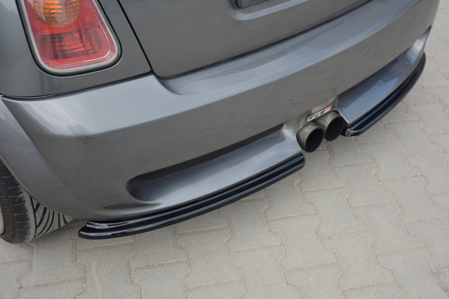 Heck Ansatz Flaps Diffusor für MINI R53 COOPER S JCW schwarz Hochglanz
