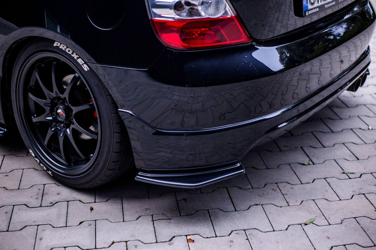 Heck Ansatz Flaps Diffusor für AUDI HONDA CIVIC EP3 (MK7) TYPE-R/S FACELIFT schwarz matt