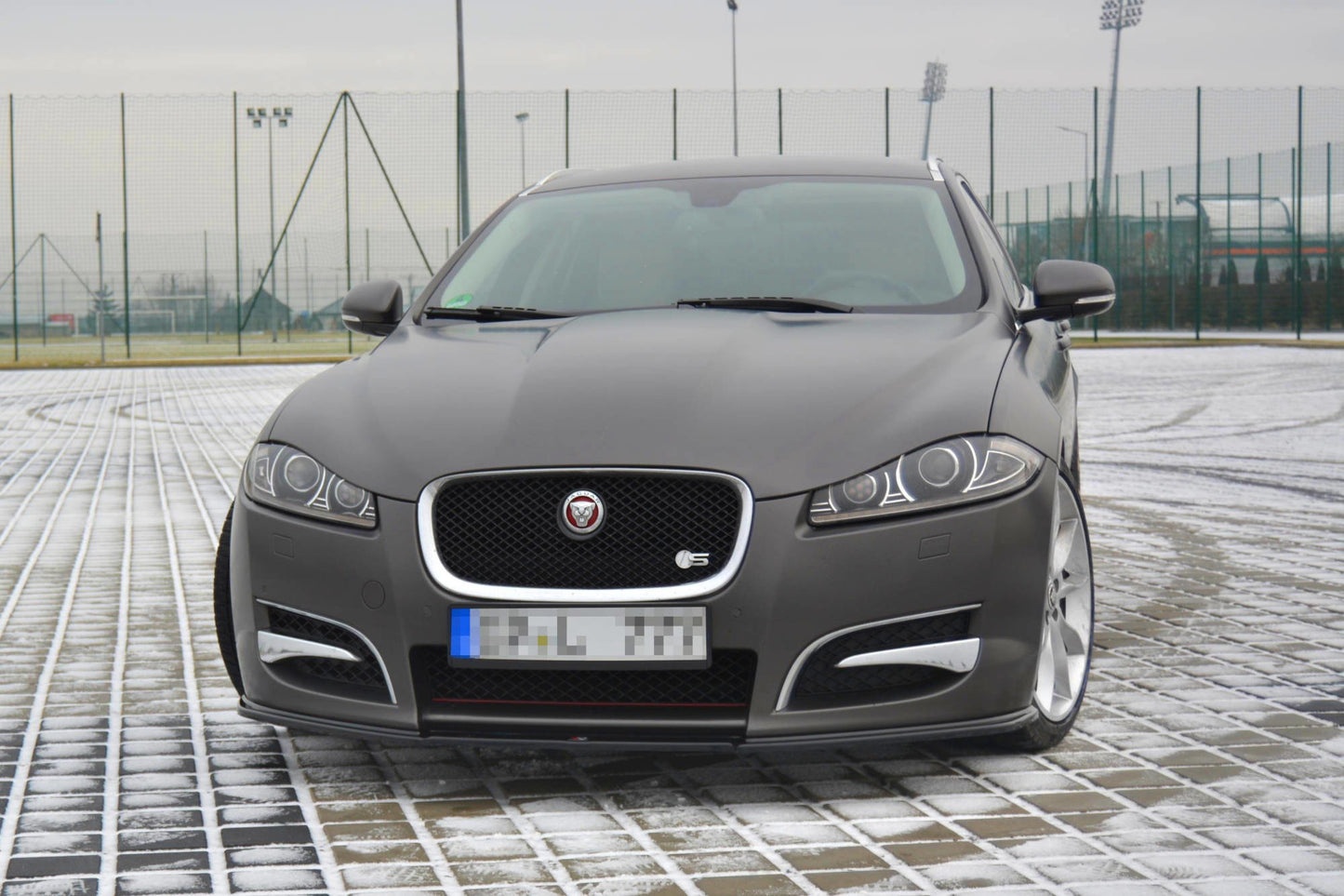 Front Ansatz für JAGUAR XF (X250) MK1 SPORTBRAKE S-PACK schwarz Hochglanz