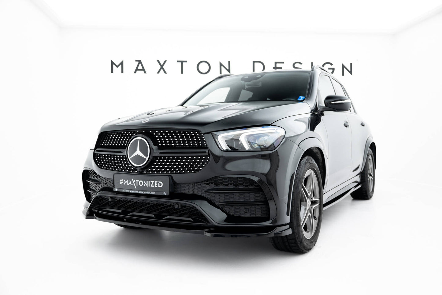 Front Ansatz für Mercedes-AMG / AMG-Line GLE SUV W167 schwarz Hochglanz