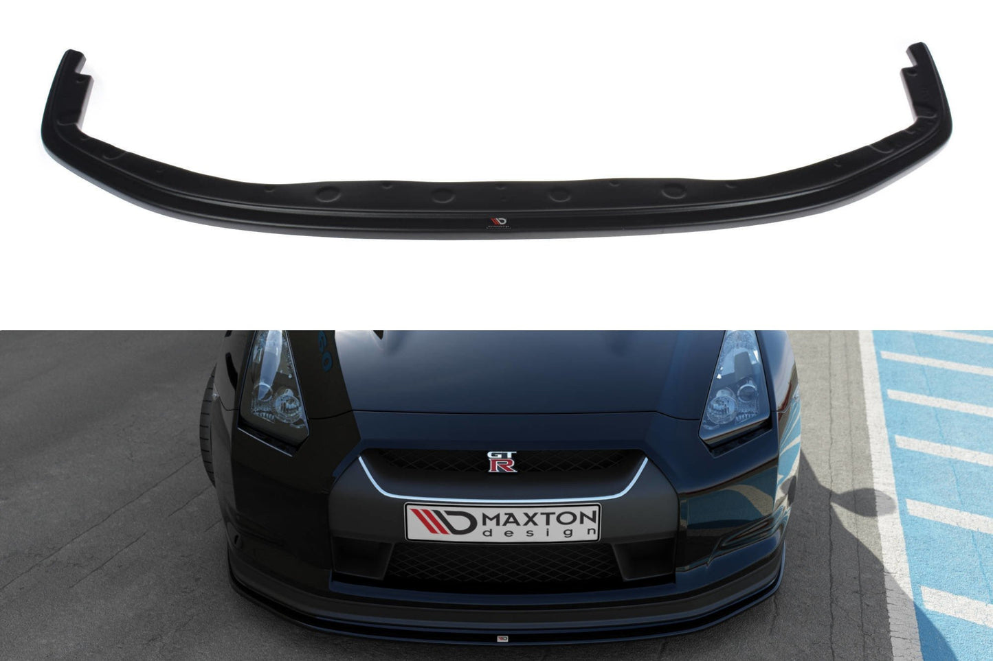 Front Ansatz V.2 für NISSAN GT-R vor Facelift COUPE (R35-SERIES) schwarz Hochglanz