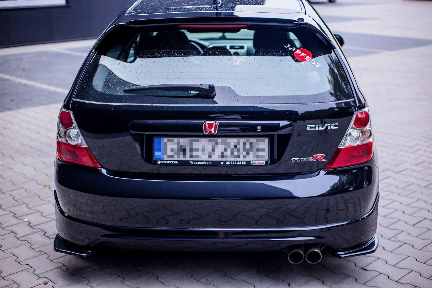 Heck Ansatz Flaps Diffusor für AUDI HONDA CIVIC EP3 (MK7) TYPE-R/S FACELIFT schwarz Hochglanz