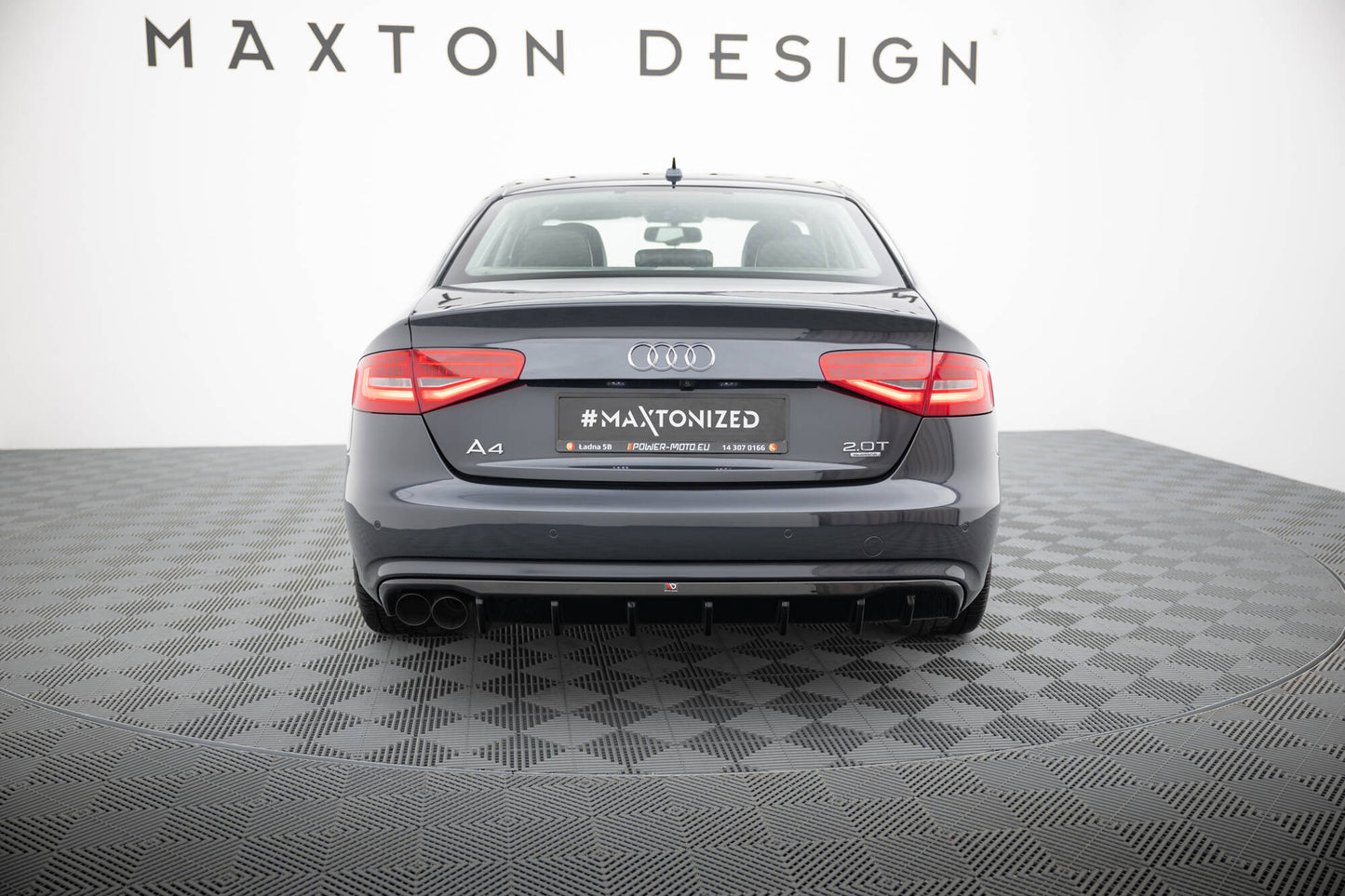 Diffusor Heck Ansatz für Audi A4 B8 Facelift (Doppelauspuff li.)