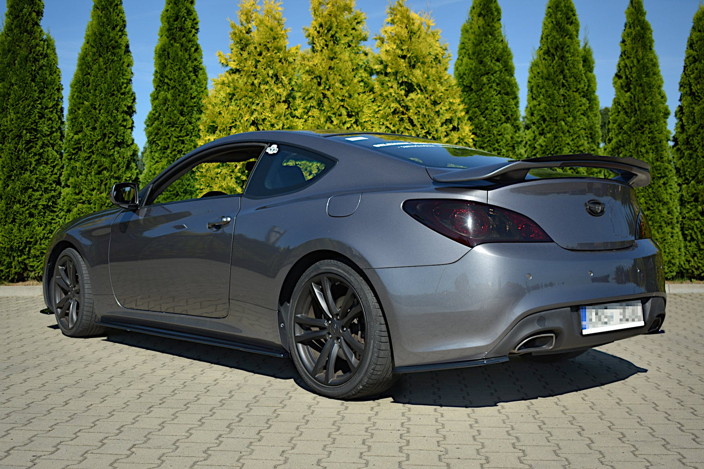 Seitenschweller Ansatz für HYUNDAI GENESIS COUPÉ MK.1 schwarz Hochglanz