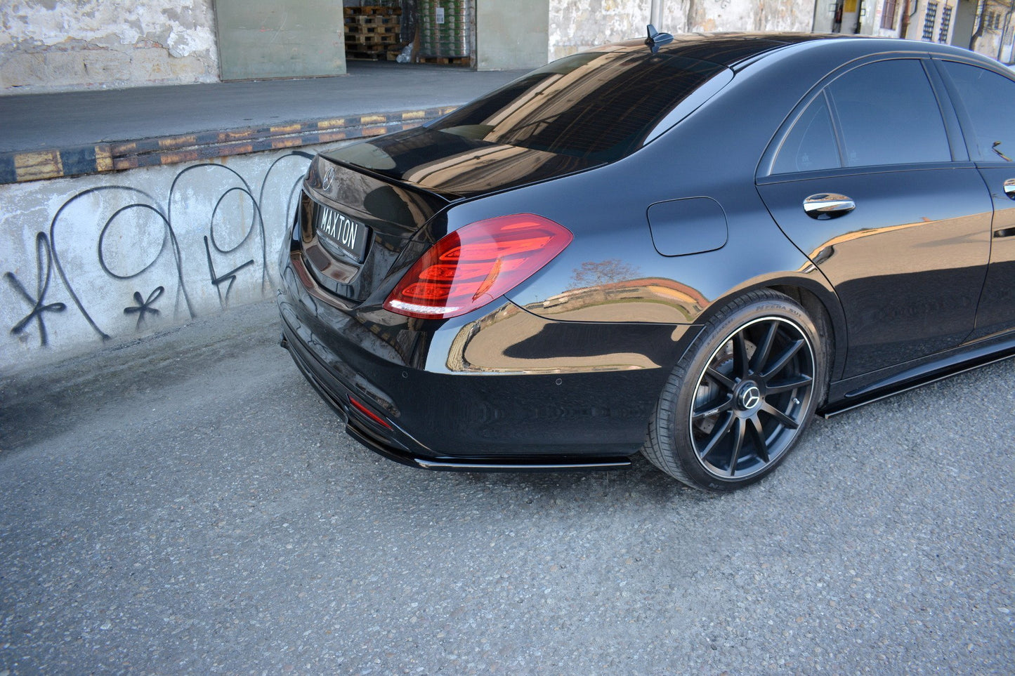 Heckansatz Mercedes S-KLASSE AMG-LINE W222 schwarz Hochglanz