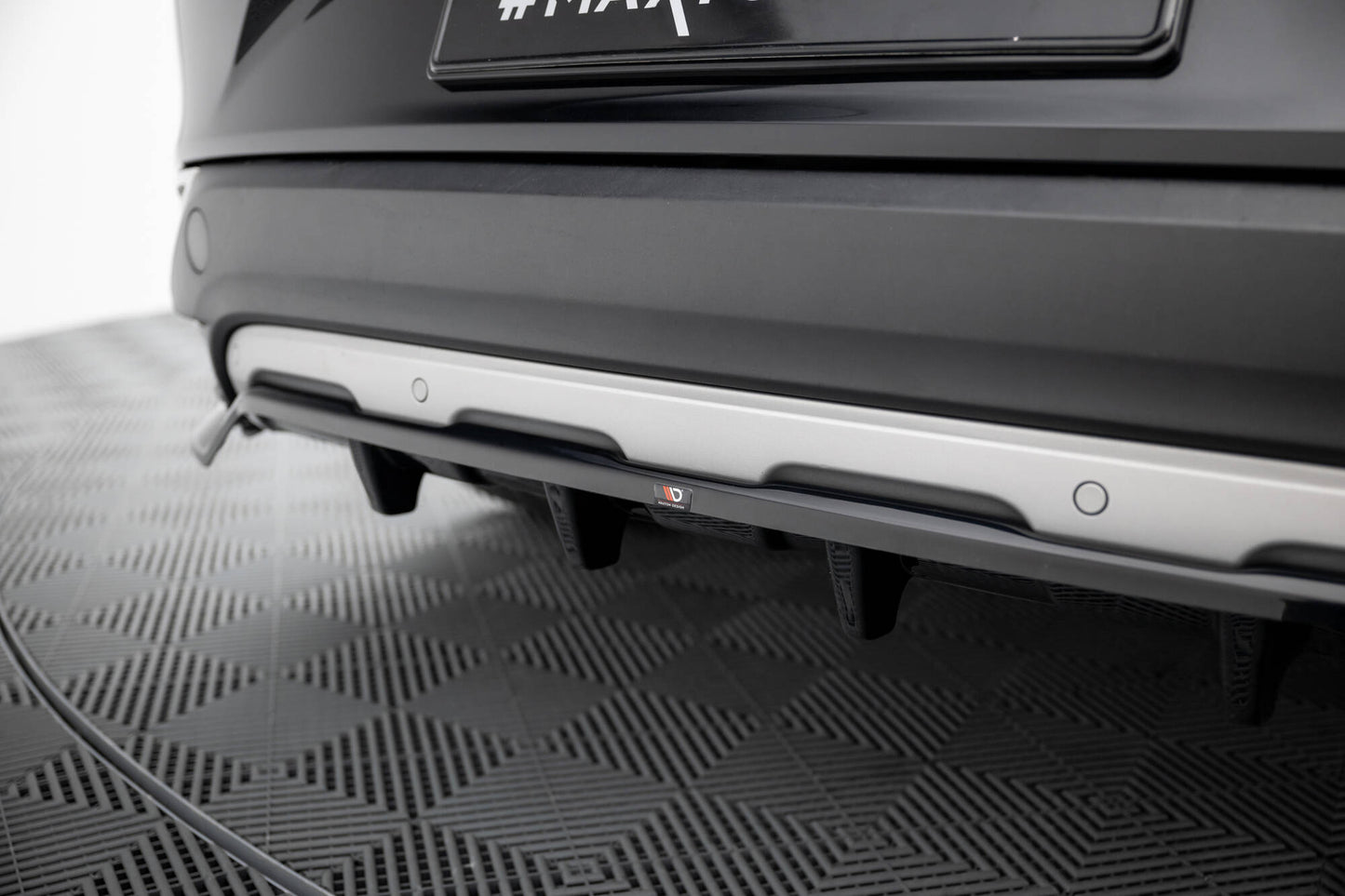 Mittlerer Cup Diffusor DTM Look Heck Ansatz für Renault Espace Mk5 schwarz Hochglanz