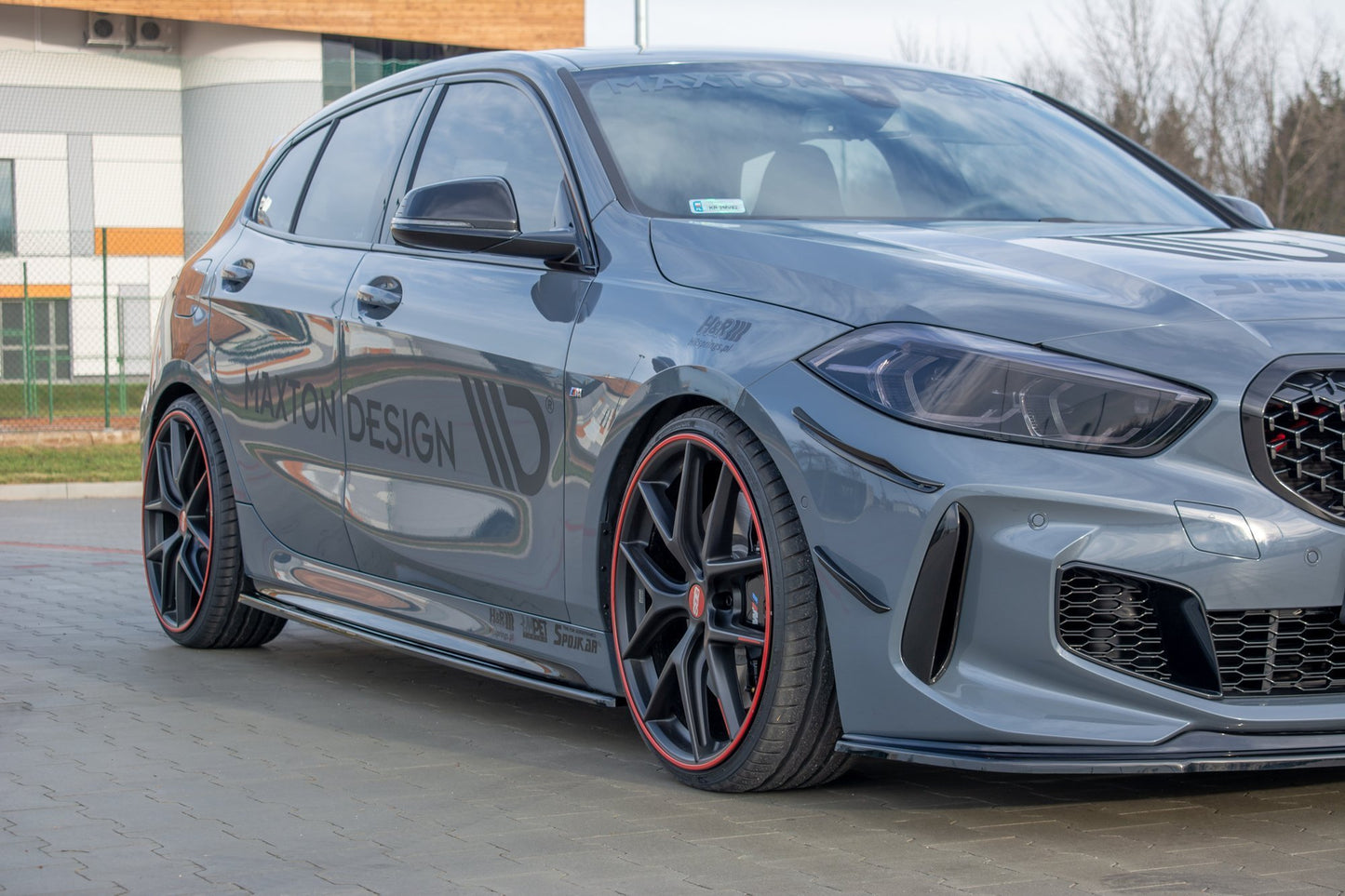 Seitenschweller Ansatz für V.1 für BMW 1er F40 M-Paket/ M135i Carbon Look