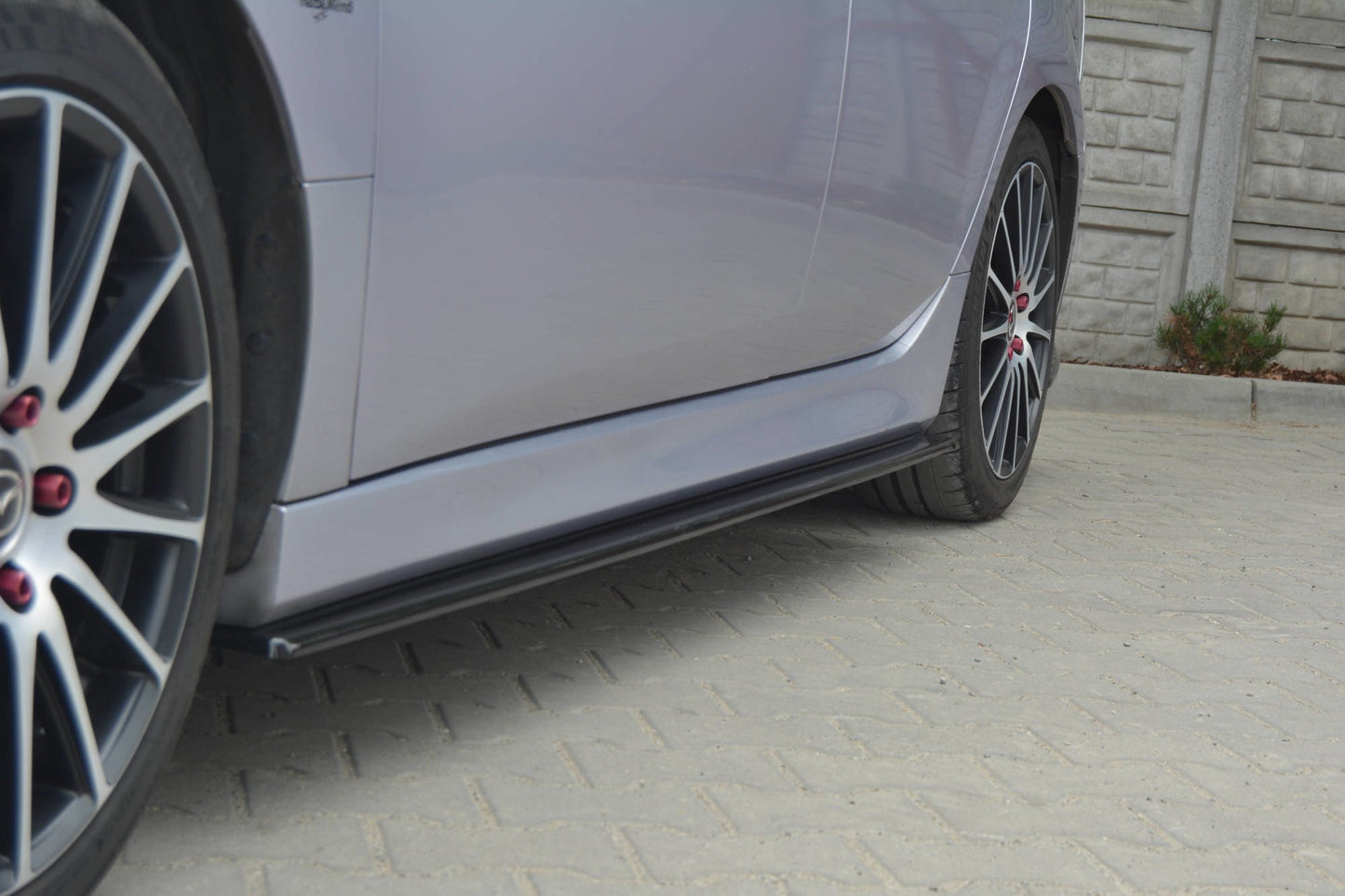 Seitenschweller Ansatz für MAZDA 6 MK2 SPORT HATCH (GH-SERIES) vor Facelift schwarz Hochglanz