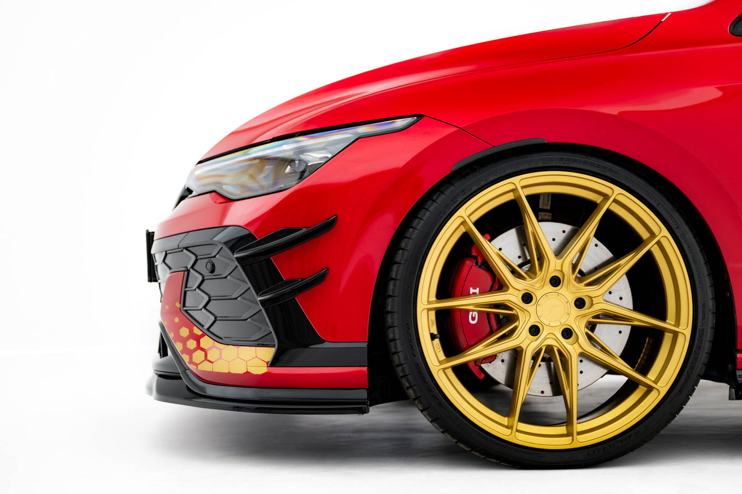 Stoßstangen Flaps Wings vorne Canards für VW Golf GTI Clubsport Mk8 Facelift
