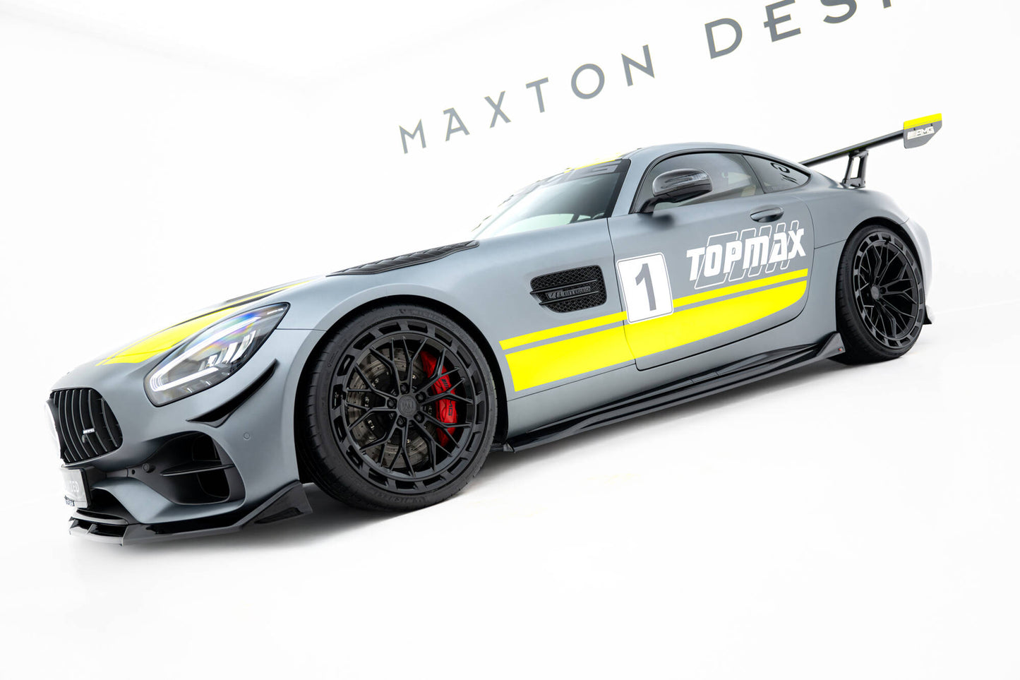 Seitenschweller Ansatz für Mercedes-AMG GT C C190 Facelift schwarz Hochglanz