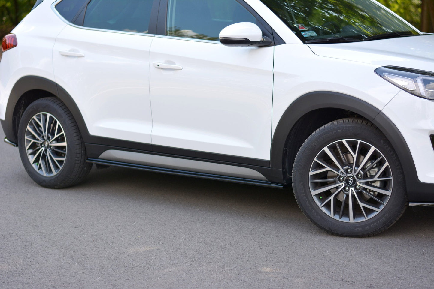 Seitenschweller Ansatz für Hyundai Tucson Mk3 Facelift schwarz Hochglanz
