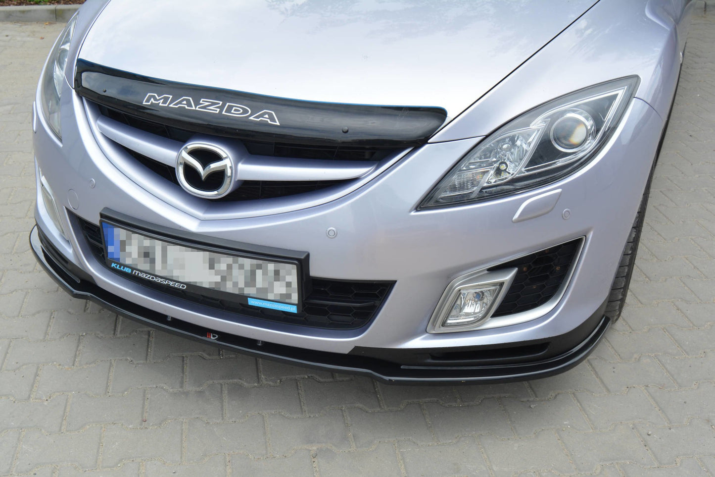 Front Ansatz für MAZDA 6 MK2 SPORT HATCH (GH-SERIES) vor Facelift schwarz Hochglanz