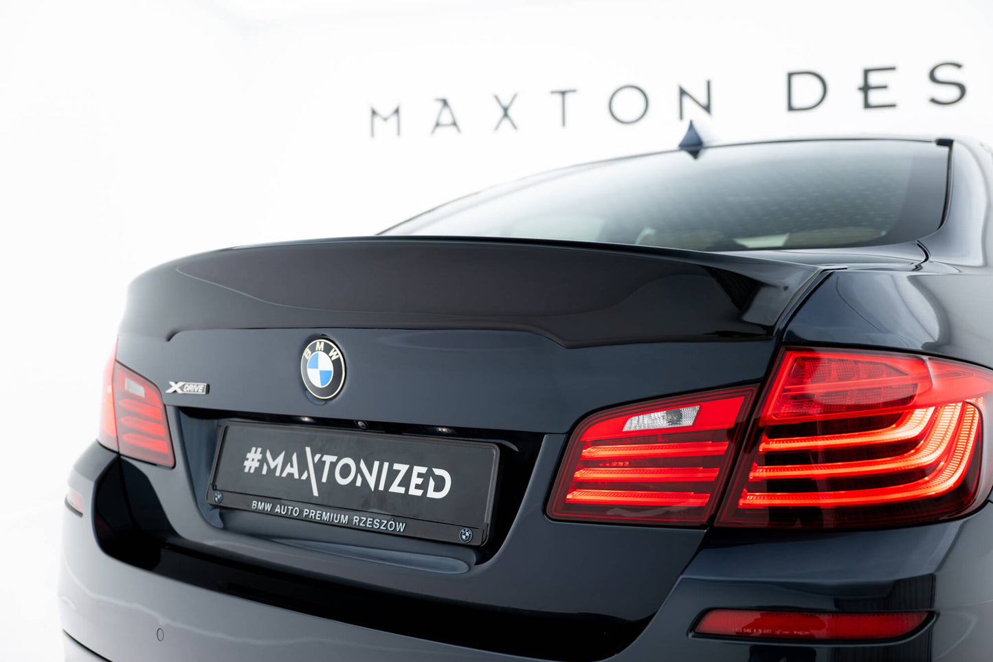 Spoiler CSL Look BMW 5er Limousine F10 / F10 Facelift schwarz Hochglanz