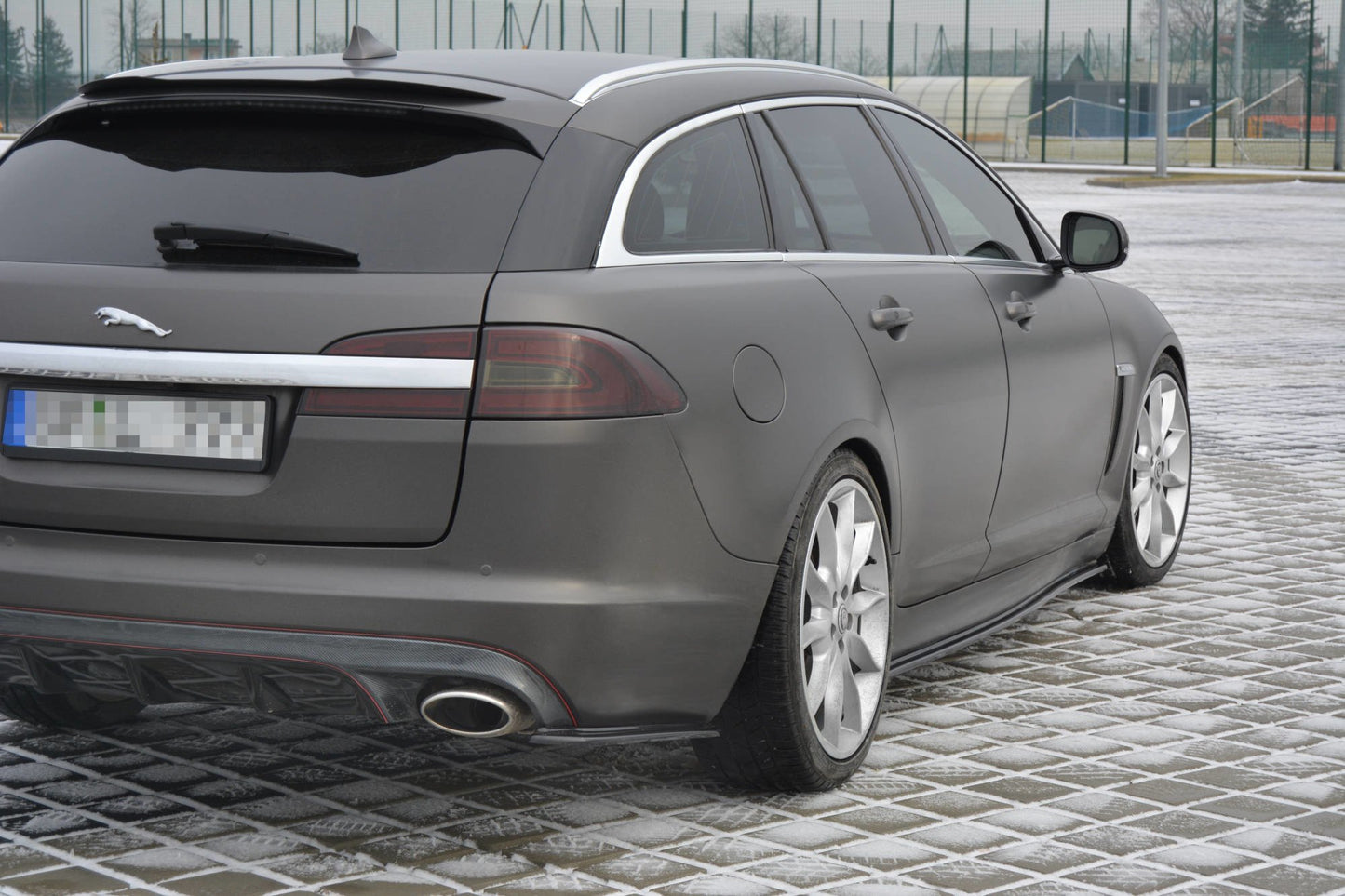 Seitenschweller Ansatz für JAGUAR XF (X250) MK1 SPORTBRAKE S-PACK schwarz Hochglanz