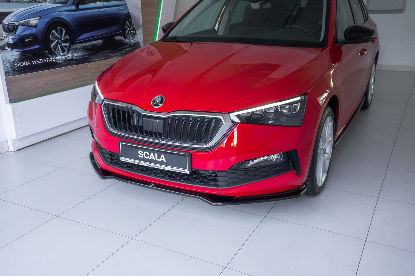 Front Ansatz V.2 für Skoda Scala schwarz Hochglanz