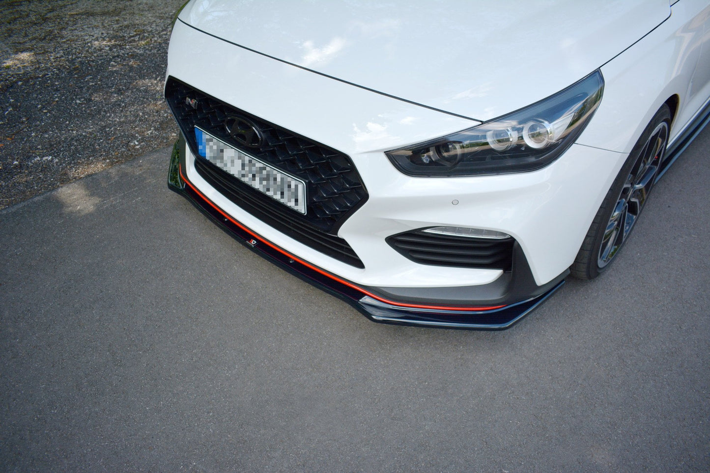 Front Ansatz V.1 für HYUNDAI I30 Mk3 N schwarz Hochglanz
